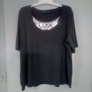Susan Graver gray top